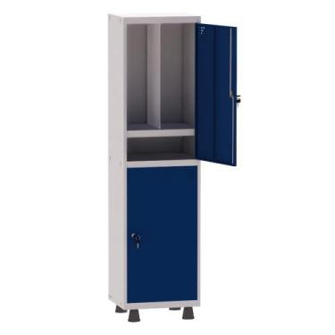 Imagem de Armário Guarda Volume Locker Roupeiro Insalubre 1 Vão 02 Portas Com Pr