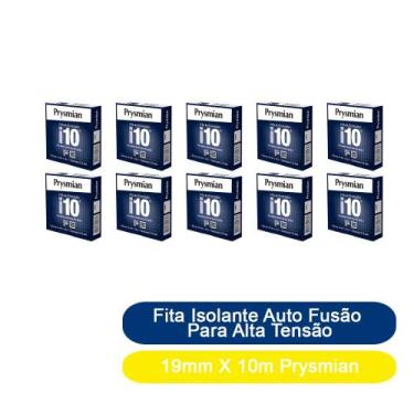 Imagem de Kit 10 Fita Isolante Auto Fusão Para Alta Tensão 19mm X 10m Prysmian