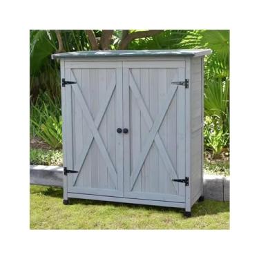 Imagem de LICONG-2019 Armários de armazenamento ao ar livre armário de armazenamento externo ferramenta e porta-luvas multifuncional pátio jardim varanda armário de armazenamento ao ar livre caixas de