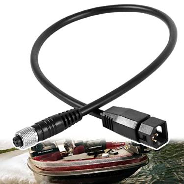 Imagem de Deecaray 1852068 MKR-US2-8 HUM Cabo adaptador transdutor de 7 pinos com manual de instruções, adequado para conexão do localizador de peixes ao transdutor universal Sonar 2 no motor de pesca