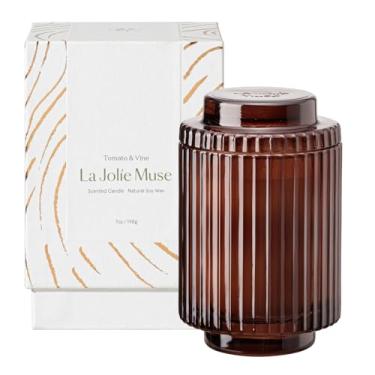 Imagem de LA JOLIE MUSE Vela em Frasco de Vidro, Tomate e Videira, 40 Horas de Queima, 200 ml