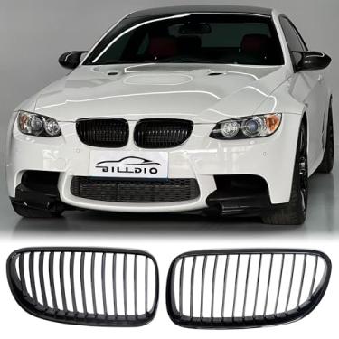 Imagem de BILLDIO Grade E92 - Grelha de ripas únicas de rim preto compatível com BMW E92 E93 LCI Coupe 320i 328i 335i, ABS Gloss Black Kidney Grill