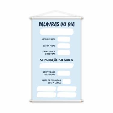 Imagem de Banner Escolar Pedagógico Palavras Do Dia Sílabas 120X60Cm - Plimshop