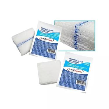 Imagem de Compressa de Gaze 7,5x7,5 13 Fios Estéril c/10 unidades - Medi House -