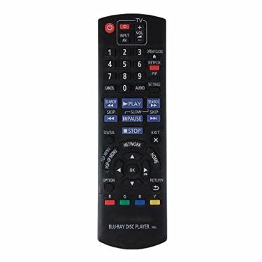 Imagem de XINFUTE Novo N2QAYB000734 adequado para Panasonic Blu-Ray Disc IR6 Player Controle Remoto DMP-BD77