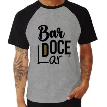 Imagem de Camiseta Raglan Bar doce lar - Foca na Moda, Cinza, Preto, G