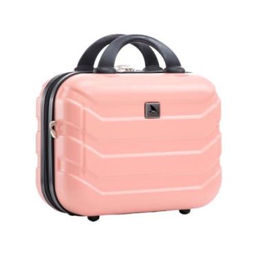 Imagem de Frasqueira Necessaire Viagem Maquiagem com Elástico Allabard, Rosa