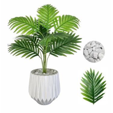 Imagem de Planta Artificial Palmeira Com Vaso Origami Polietileno  - Flor Imp