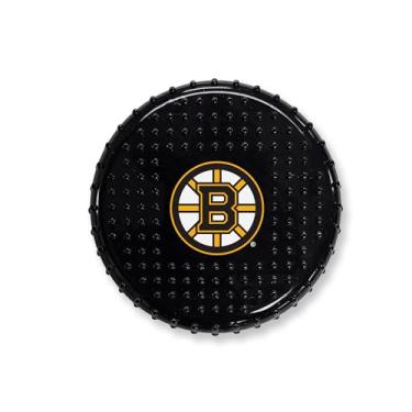 Imagem de Pets First NHL Boston Bruins Brinquedo de mastigar disco de hóquei com sabor de bacon, brinquedo mastigável indestrutível para cães e gatos, rebocador, brinquedo de busca, brinquedo divertido