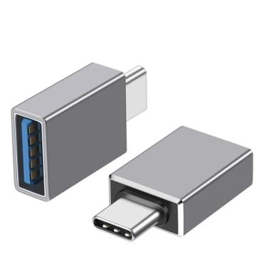 Imagem de Adaptador USB C macho para USB A fêmea (pacote com 3), USB 3.2 GEN2 10Gbps dados de alta velocidade PD 60W carregamento rápido para iMac, MacBook Pro/Air, iPhone 16 15, iPad, Microsoft Surface,
