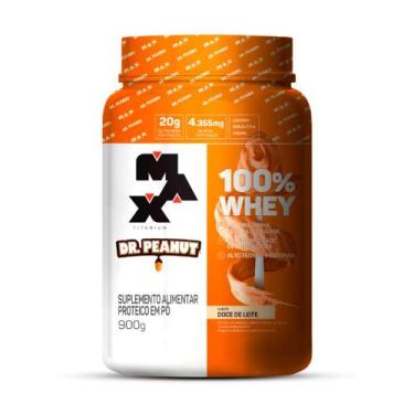 Imagem de Whey Protein 100% Dr. Peanut 900g - Max Titanium, Doce de Leite