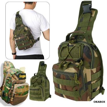 Imagem de Pochete transversal de nylon, bolsa tática militar Selva