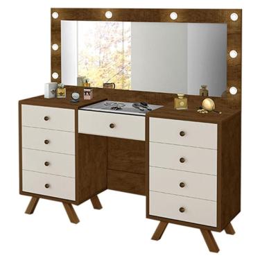 Imagem de Penteadeira Camarim Mila Malbec Off White – Luapa Móveis