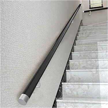 Imagem de Corrimão de parede 1m/2m/2,5m/3m/3,5m/4m Trilho de escada antiderrapante com suporte de aço inoxidável Corrimão moderno para escadas Decoração interna e externa, 150 cm