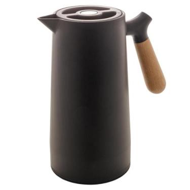 Imagem de Garrafa Térmica Cabo Madeira Para Café Leite Chá 1litro - Bella Home, 