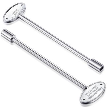 Imagem de Tondiamo 2 peças chave de válvula de gás universal chave de lareira para fogueiras a gás chave de gás de substituição de latão polido para lareira a gás ao ar livre, serve para bola giratória de 6 mm