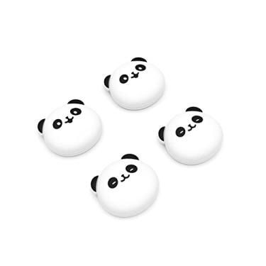 Imagem de PlayVital Bonitos bonés de polegar para controlador ps5/4, capa de silicone analógico stick para Xbox Series X/S, tampas de polegar para controlador Switch Pro - Chubby Panda