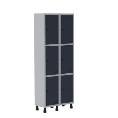 Imagem de Roupeiro Aço Light 2v 06 Portas Gr302/6 Cinza/del Rey