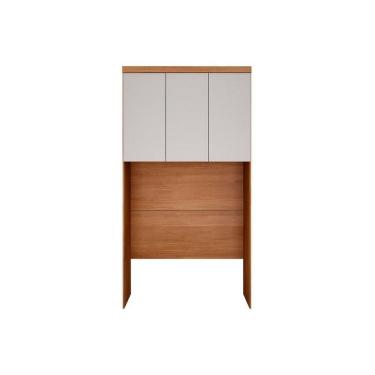 Imagem de Modulado De Quarto Armário Ponte Aéreo Solteiro Rizon-linea C- 3 Portas Cumaru-fendi - Novo Horizonte