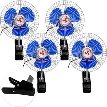 Imagem de Kit 4 Mini Ventilador Veicular Carro Caminhão ônibus De 15cm