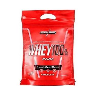 Imagem de SUPER WHEY 100 PURE CHOCOLATE PO 900g INTEGRALMEDICA, 900g, Chocolate