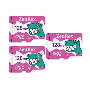 Imagem de ZenRex Pacote De 128 Mb Com 1 Cartão Memória Microsd C4 3 Unidades Para Armazenamento Dados Corporativos E Transferência Arquivos Adaptador