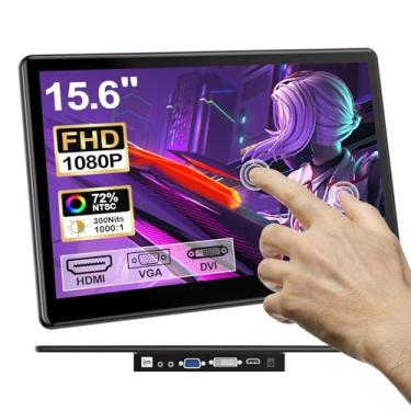 Imagem de NLIEOPDA Monitor Touchscreen 15.6", Fhd 1920×1080 Ips, Tela Touch Para Laptop, Hdmi, Vga, Dvi, Suporte Montagem Vesa, Compatível Com Laptops, Pc, Mini, Ps5/4, Xbox