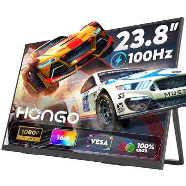 Imagem de HONGO Monitor Portátil Para Laptop De 23,8" Com 1080P 100Hz - Extensor Tela Laptop, 100% Srgb Ips Usb-C Hdmi, Suporte Ajustável 180° Compatível Jogos E Trabalho Em Mac