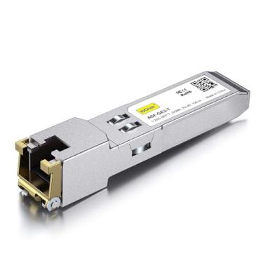 Imagem de Transceptor SFP de cobre 10/100/1000Base-T, SFP de auto-negociação para RJ45 Mini-GBIC, compatível com Mikrotik S-RJ01