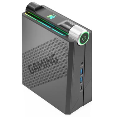 Imagem de MegaPC Mini PC para jogos, AMD 6900HX (até 4,9 GHz), 16 GB de RAM, SSD NVMe de 512 GB, gráficos Intel UHD, iluminação RGB, 3 modos (silêncio/trabalho/jogos), WiFi 6, Windows 11 Pro (16 GB de RAM + SSD