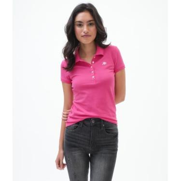 Imagem de Camisa lisa feminina rosa polo - Ciganhinha 