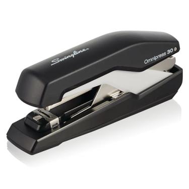 Imagem de Swingline Grampeador, grampeador Omnipress 30, "Pressione em qualquer lugar para facilitar o uso", capacidade para 30 folhas, preto/cinza (5000585A)