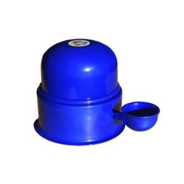 Imagem de Bebedouro p/cães Vida Mansa Alumínio 3 L-COR AZUL COBALTO - Petlon