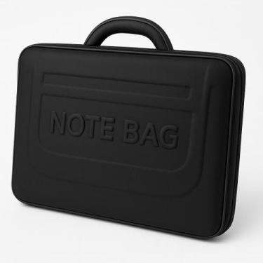 Imagem de Maleta Rígida Preta Capa Protetora para Notebook Impermeável com Alça 