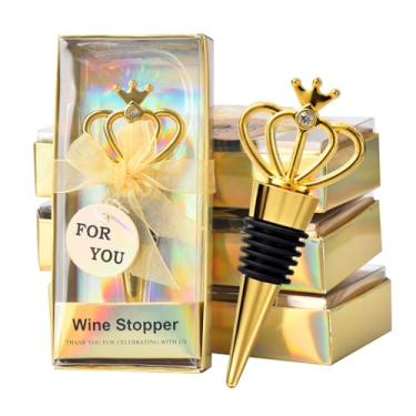 Imagem de 30 peças de rolhas de vinho de coroa para lembrancinhas de casamento, chá de panela, presentes de festa para convidados, decorações de lembranças, lembranças para convidados