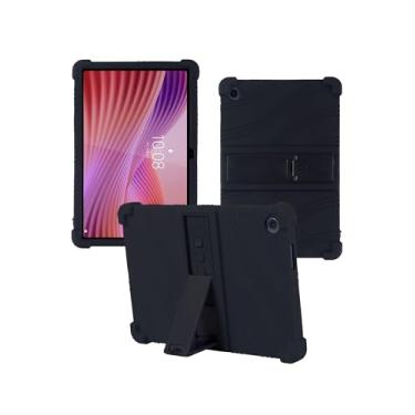 Imagem de Capa para tablet Lenovo Tab K10 Gen 2 (TB311FU) Android 14 de 10,1 polegadas, capa protetora de borracha leve à prova de choque, capa protetora de borracha ajustável para crianças, preta