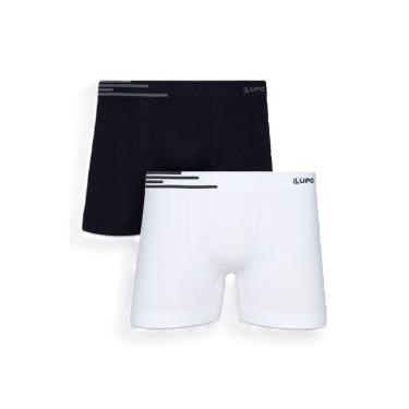 Imagem de Kit com 2 Cuecas Adulto Boxer Microfibra Cós Uni Faixa Lupo