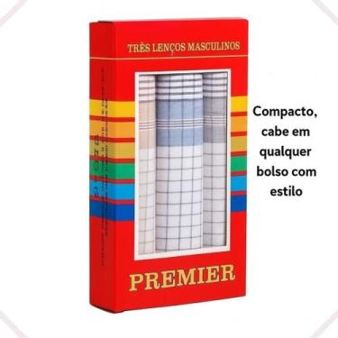 Imagem de Kit 9 Lenços De Bolso Masculino Algodão Premier 32x32 Presente PAIS - 