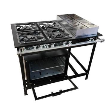 Imagem de Fogão 4 Bocas Cefaz com Forno e Banho Maria Linha Gold Baixa Pressão C