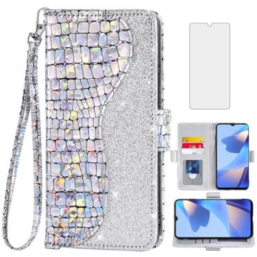Imagem de Asuwish Capa de telefone para Samsung Galaxy A26 5G / A16 5G / A16 4G Capa carteira com protetor de tela e suporte flip para cartão de crédito com glitter brilhante acessórios de celular A 16 26 26A