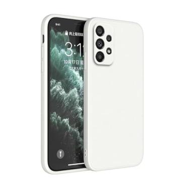 Imagem de Capa de silicone líquido para Samsung Galaxy A13 A23 A33 A53 A14 A24 A54 A73 A04S A12 A22 A32 A42 A52 A52S A72 5G Capas macias,A Branco,Para A34 5G
