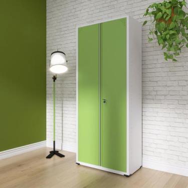 Imagem de Armário de Aço 2 Portas 4 Prateleiras com Chave AP409SL - Pandin Móvei