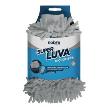 Imagem de Luva de Microfibra para Limpeza Automotiva Cinza - Nobre, Alta Absorçã
