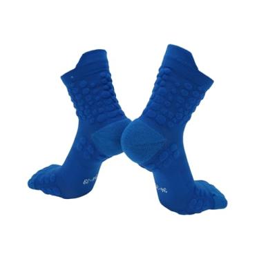 Imagem de TUCKBOLD Meias de Ciclismo Secagem Rápida Antiderrapante Absorvente de Suor Desodorizante Antifricção Meias de Bicicleta para Atividades Externas Azul Tamanho M Neutro e Universal