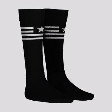 Imagem de Meião Botafogo Infantil Preto e Cinza - Rikam, 25-28