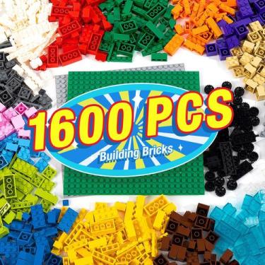 Imagem de Tijolos de construção Mannidoo 1600 peças com acessórios