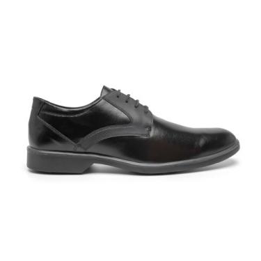 Imagem de Sapato Masculino Preto Oxford Militar de Amarrar Confortável Elegante 