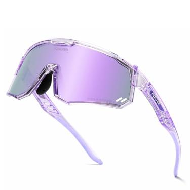 Imagem de ZEMFAY Óculos de sol polarizados para adultos, jovens, mulheres, homens, unissex, proteção UV, óculos de ciclismo para corrida de beisebol BTT