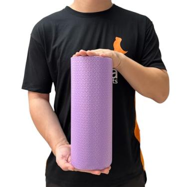 Imagem de Rolo de Massagem Miofascial Em EVA 30x12cm Pilates Yoga Amarelo DF1140-LI Dafoca Sports