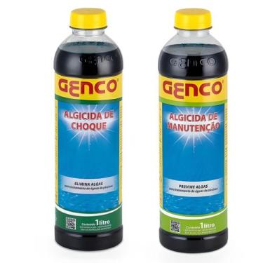 Imagem de Kit De  Algicida Tratamento Choque E Manutenção Para Piscinas Genco